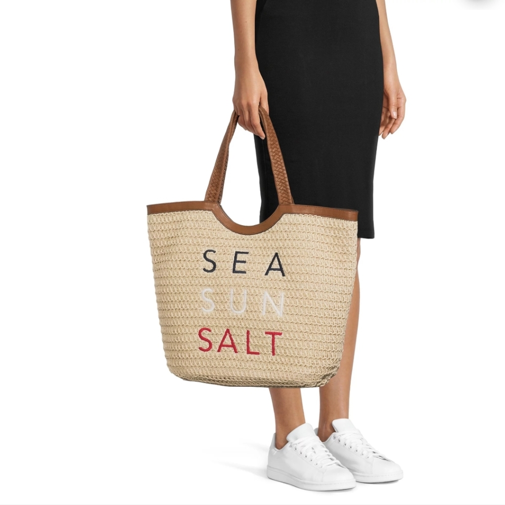 Time and Tru Tan Beach Tote Bag | Sea Sun Salt